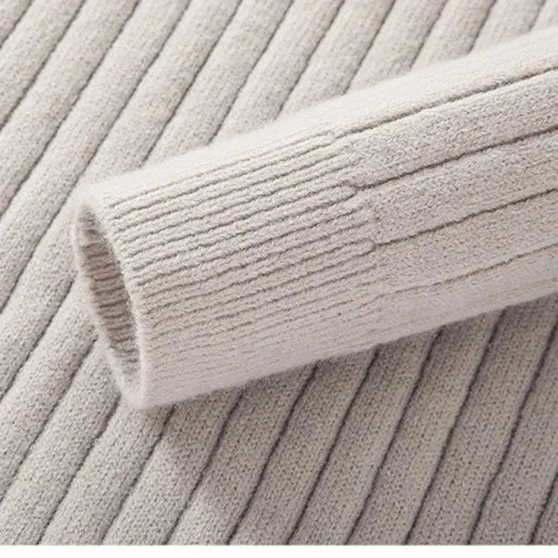 Men's High Collar Half-Zip Jumper – Ribbed Cuffs
