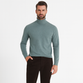 Men's Roll Neck Jumper in Light Blue