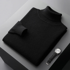 Men's Roll Neck Jumper in Light Blue