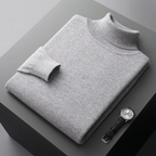 Men's Roll Neck Jumper in Light Blue