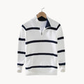 Men's Striped Quarter-Zip Jumper