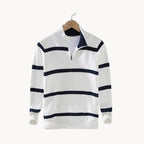 Men's Striped Quarter-Zip Jumper