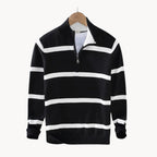Men's Striped Quarter-Zip Jumper