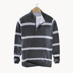 Men's Striped Quarter-Zip Jumper
