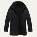 Men's Shearling-Style Collar Winter Coat – Classic Overcoat