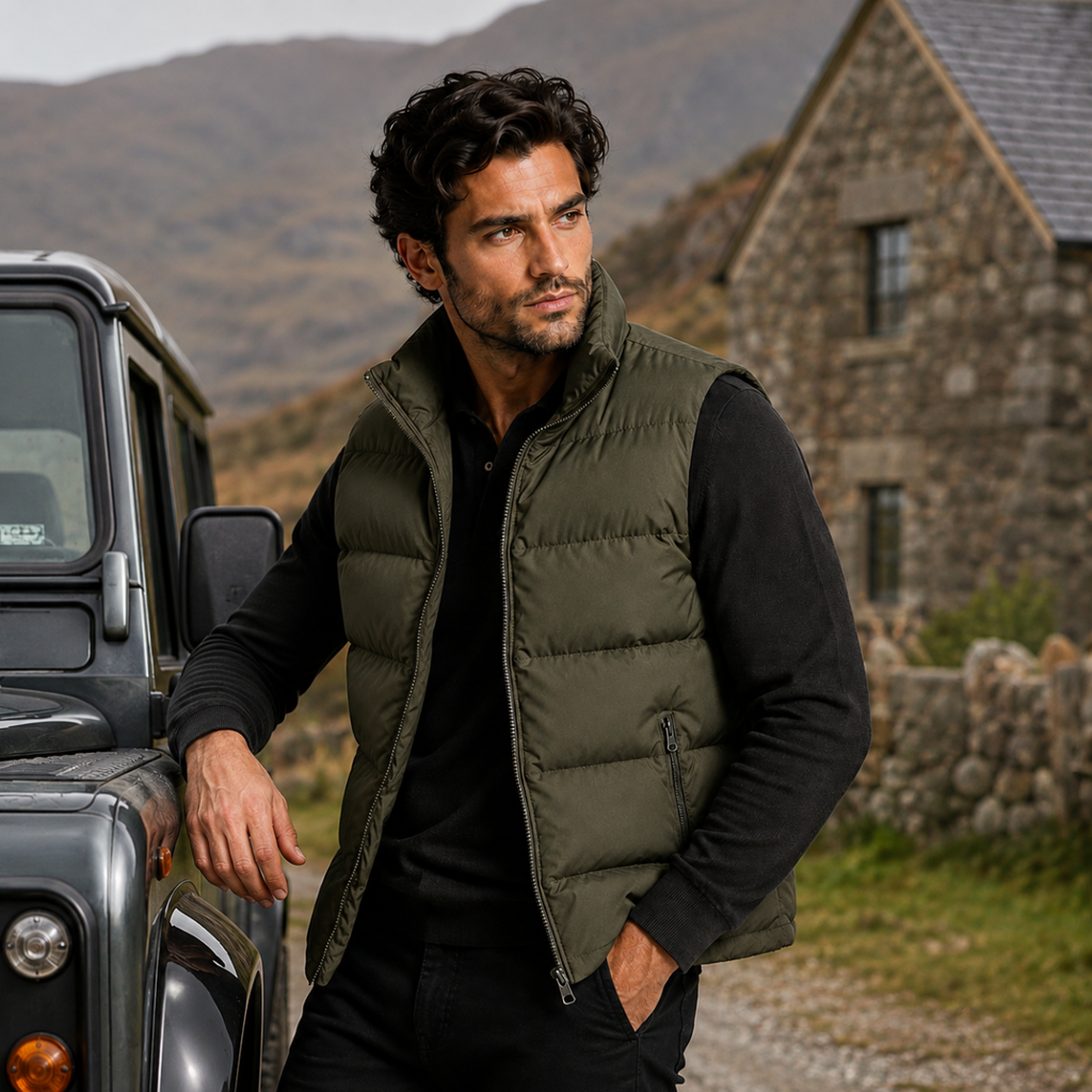Men's Padded Puffer Gilet – Lightweight Quilted Vest