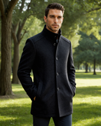 Men's Premium Wool-Blend Winter Overcoat – Insulated Lining