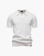 Men's Breathable V-Neck Polo – Modern Athletic Fit