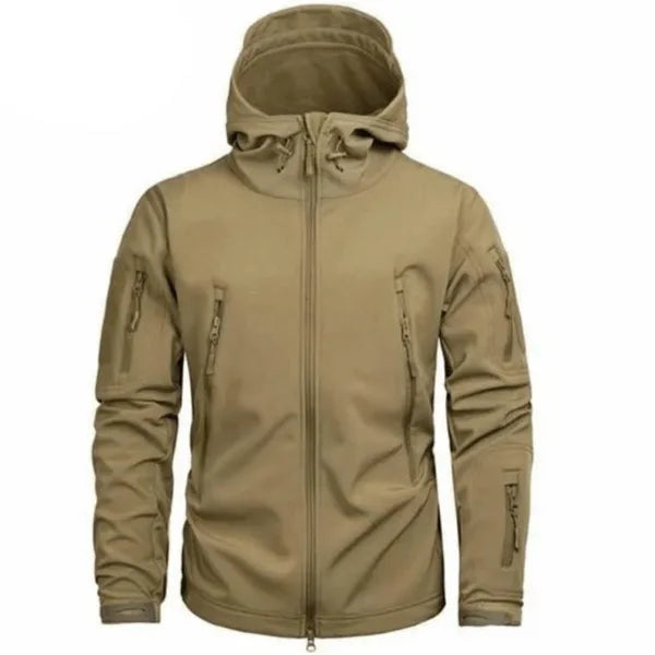Men's Parka with Hood and Zip Pockets