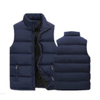 Men's Quilted Gilet with Warm Lining and Zip Pockets
