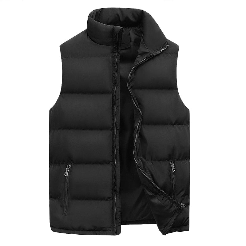 Men's Quilted Gilet with Warm Lining and Zip Pockets