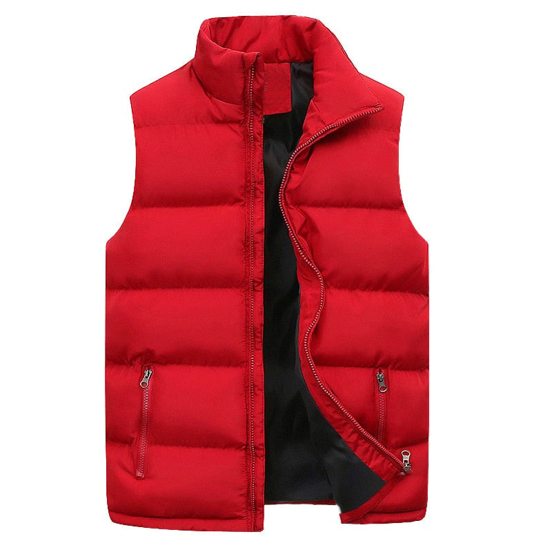 Men's Quilted Gilet with Warm Lining and Zip Pockets
