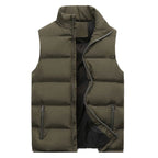 Men's Quilted Gilet with Warm Lining and Zip Pockets