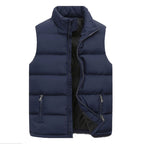 Men's Quilted Gilet with Warm Lining and Zip Pockets