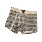 Men's Patterned Cotton Boxer Briefs – Breathable Comfort-Fit Underwear