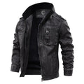Men's Multi-Pocket PU Leather Biker Jacket