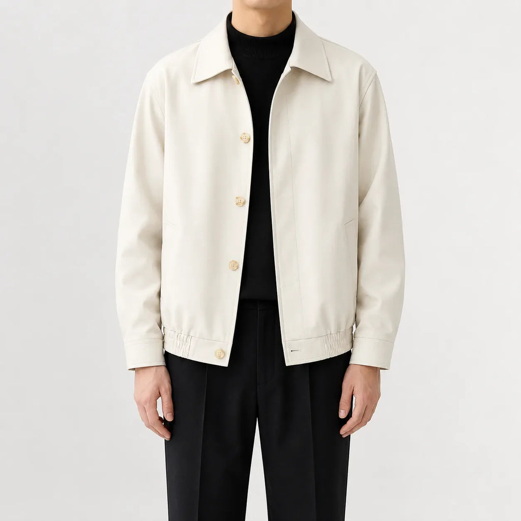 Men's Trench Coat with Classic Collar