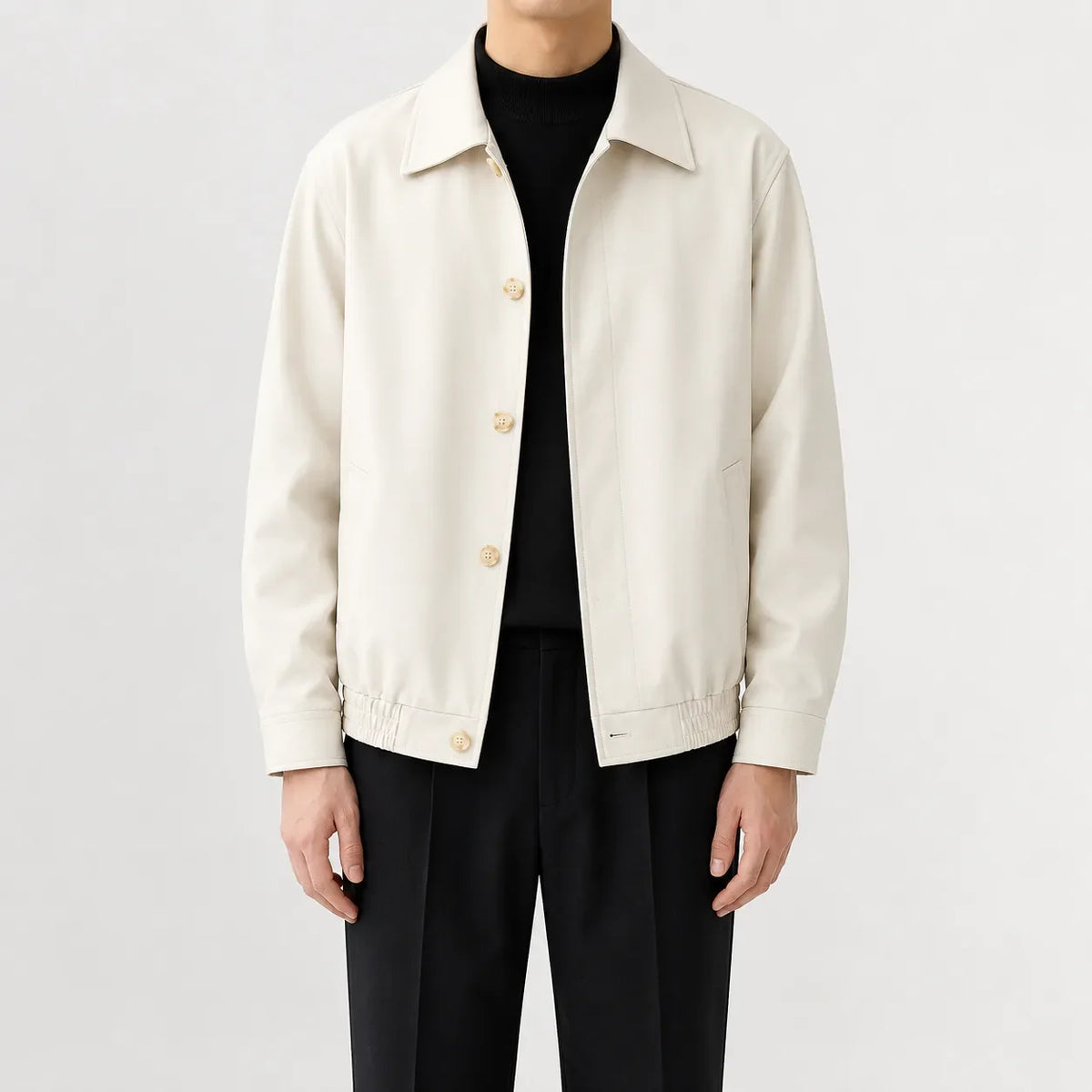 Men's Trench Coat with Classic Collar