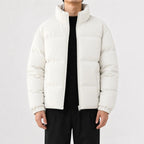 Men's Puffer Jacket with High Collar