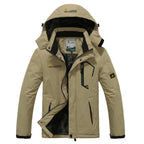 Men's Windproof Ski Jacket – Insulated Hooded Layer