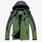 Men's Windproof Ski Jacket – Insulated Hooded Layer