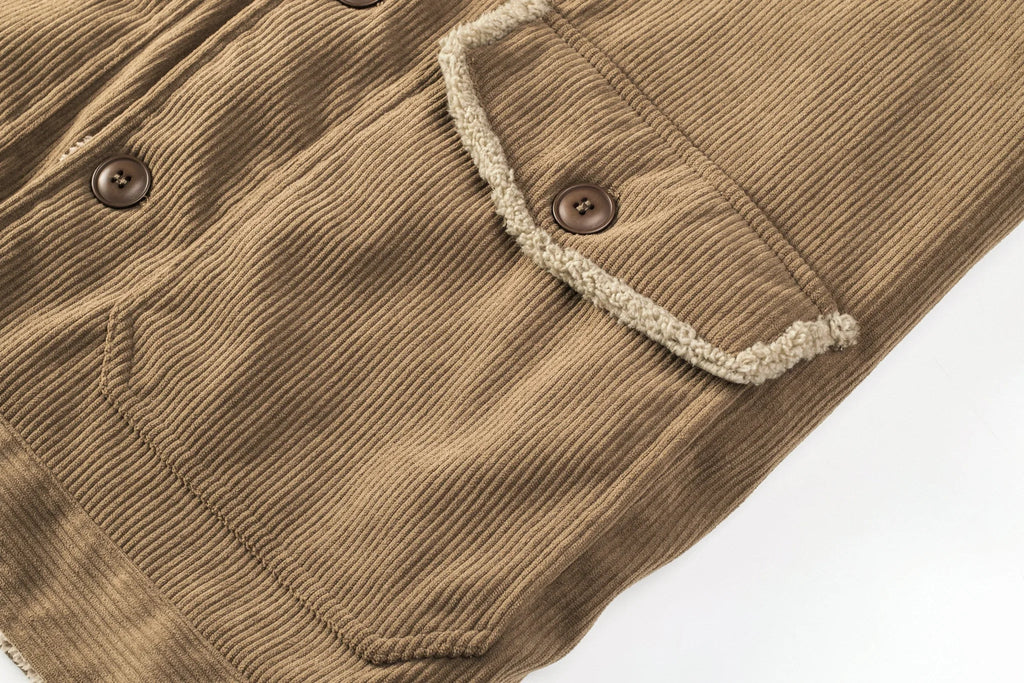 Men's Parka with Shearling-style Collar
