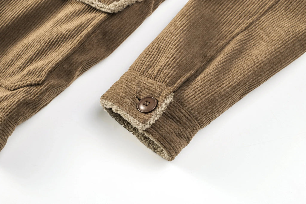 Men's Parka with Shearling-style Collar