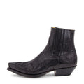 Men's Leather-Look Western Ankle Boots – Pointed Toe with Stitched Detail