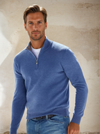 Men's Half-Zip Jumper – Classic Warm Layer, S to 5XL