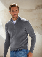 Men's Half-Zip Jumper – Classic Warm Layer, S to 5XL