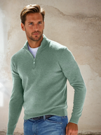 Men's Half-Zip Jumper – Classic Warm Layer, S to 5XL