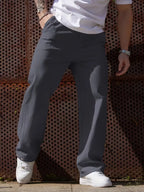 Men's Wide-Leg Trousers with Elasticated Waist