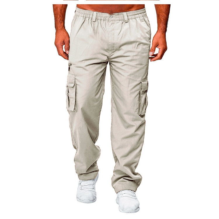 Men's Utility Cargo Trousers – Relaxed Multi-Pocket Trousers