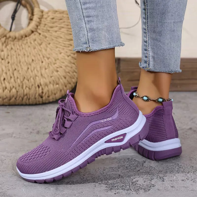 Women's Knitted Trainers with breathable mesh