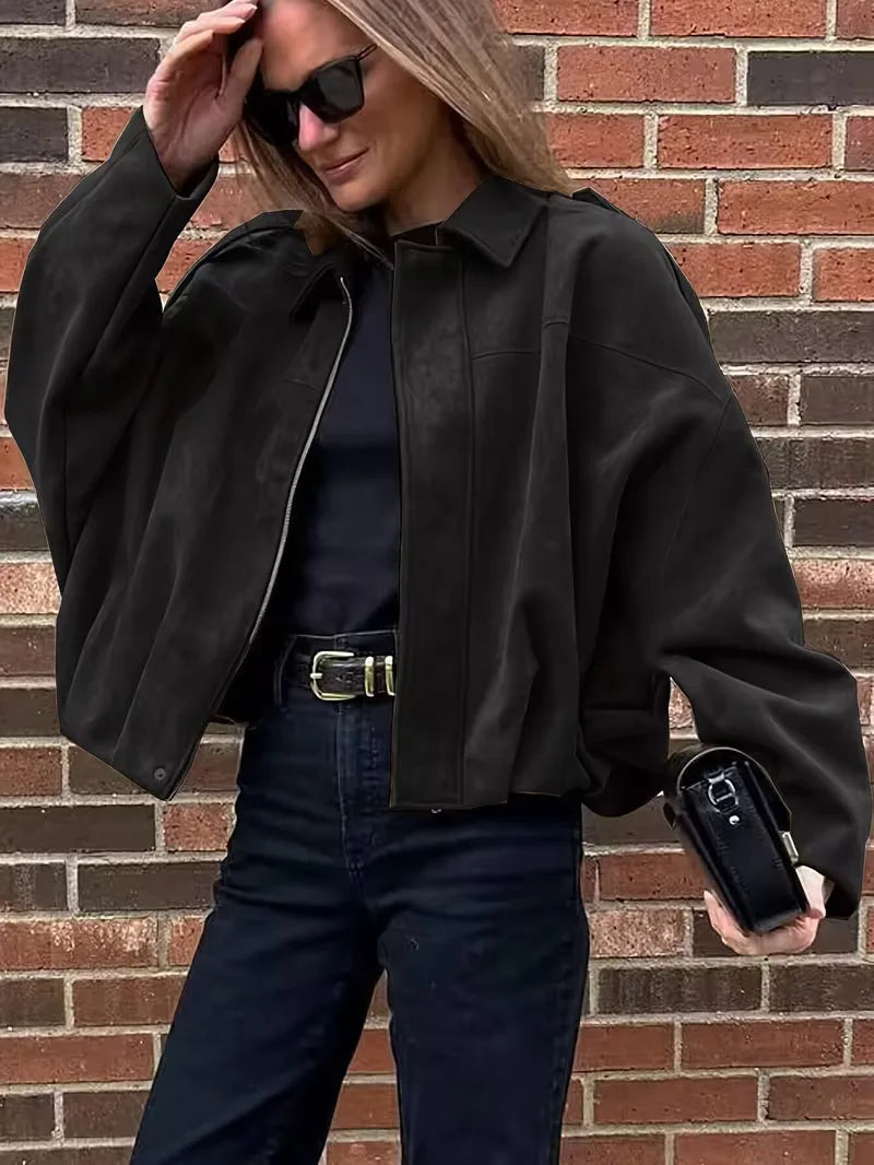 Women's Oversized Bomber Jacket