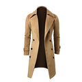 Men's Double-Breasted Longline Trench Coat