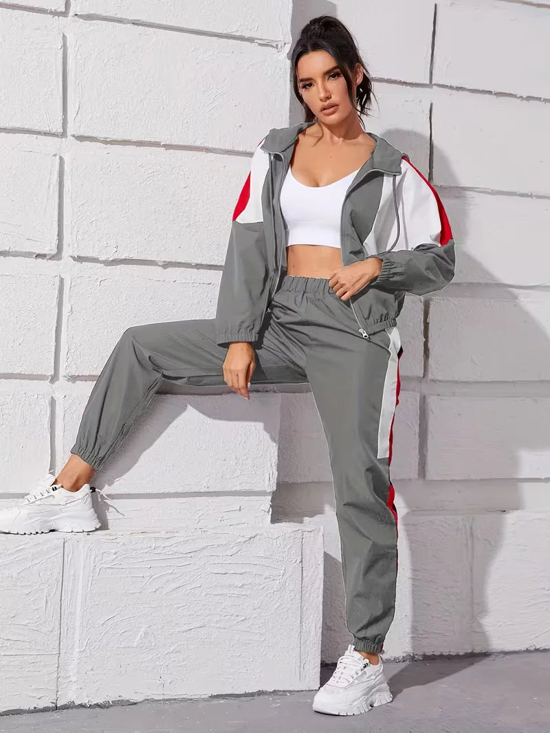Women's Two-piece Trouser Lounge Set with hood