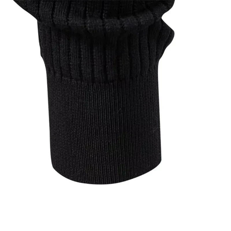 Men's Ribbed Henley Knit Jumper – Button Neck