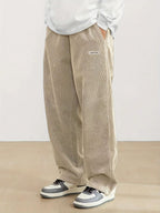 Men's Relaxed Corduroy Trousers – Wide-Leg Casual Pants