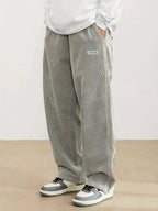 Men's Relaxed Corduroy Trousers – Wide-Leg Casual Pants