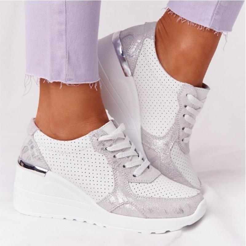 Women's Lace-and-zip Trainers – Beige