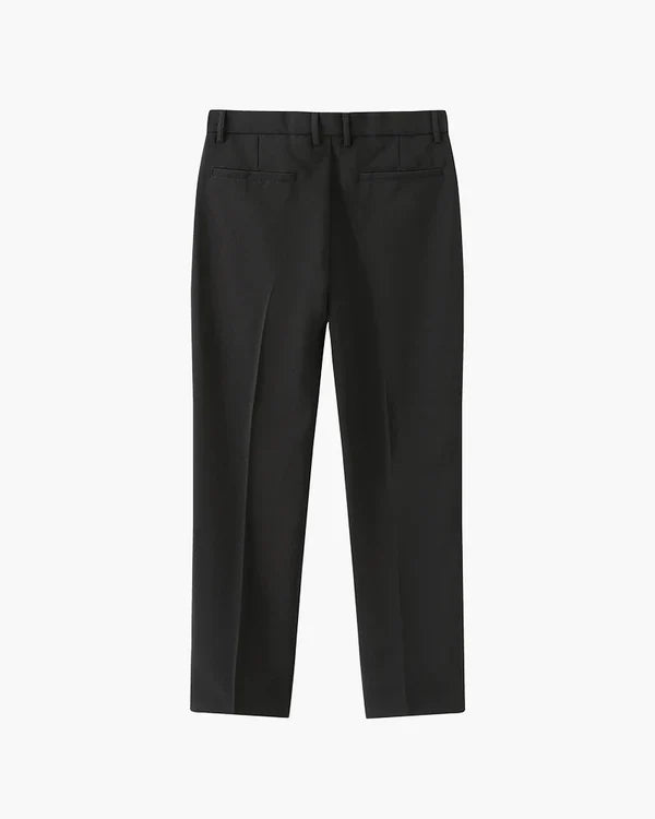 Men's Classic Pleated Trousers with Tapered Leg