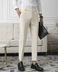 Men's Classic Pleated Trousers with Tapered Leg