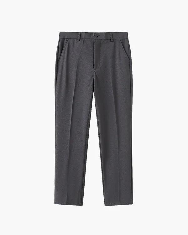 Men's Classic Pleated Trousers with Tapered Leg