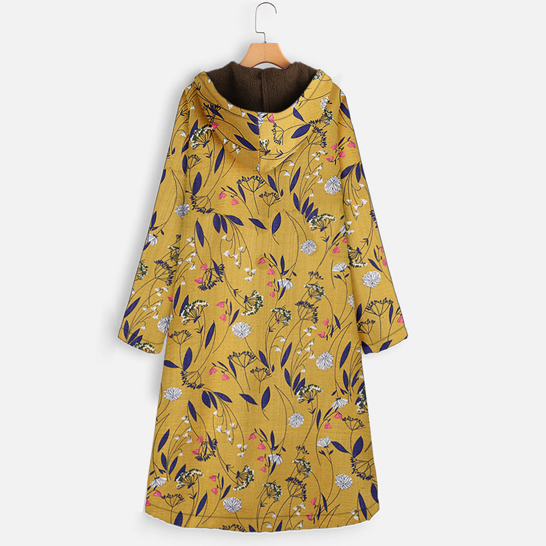 Women's Zip-front Coat with hood – Yellow