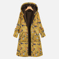 Women's Zip-front Coat with hood – Yellow