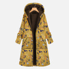 Women's Zip-front Coat with hood – Yellow