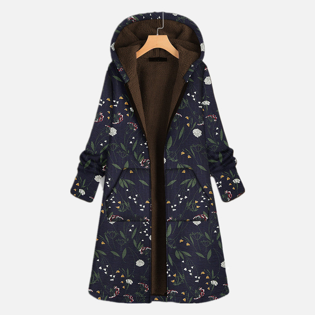 Women's Zip-front Coat with hood – Yellow