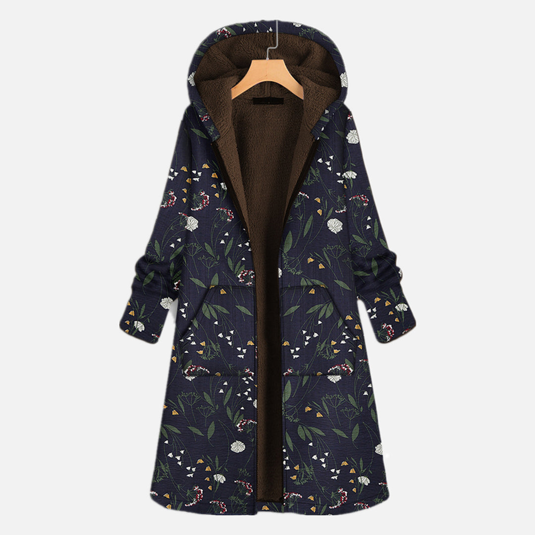 Women's Zip-front Coat with hood – Yellow