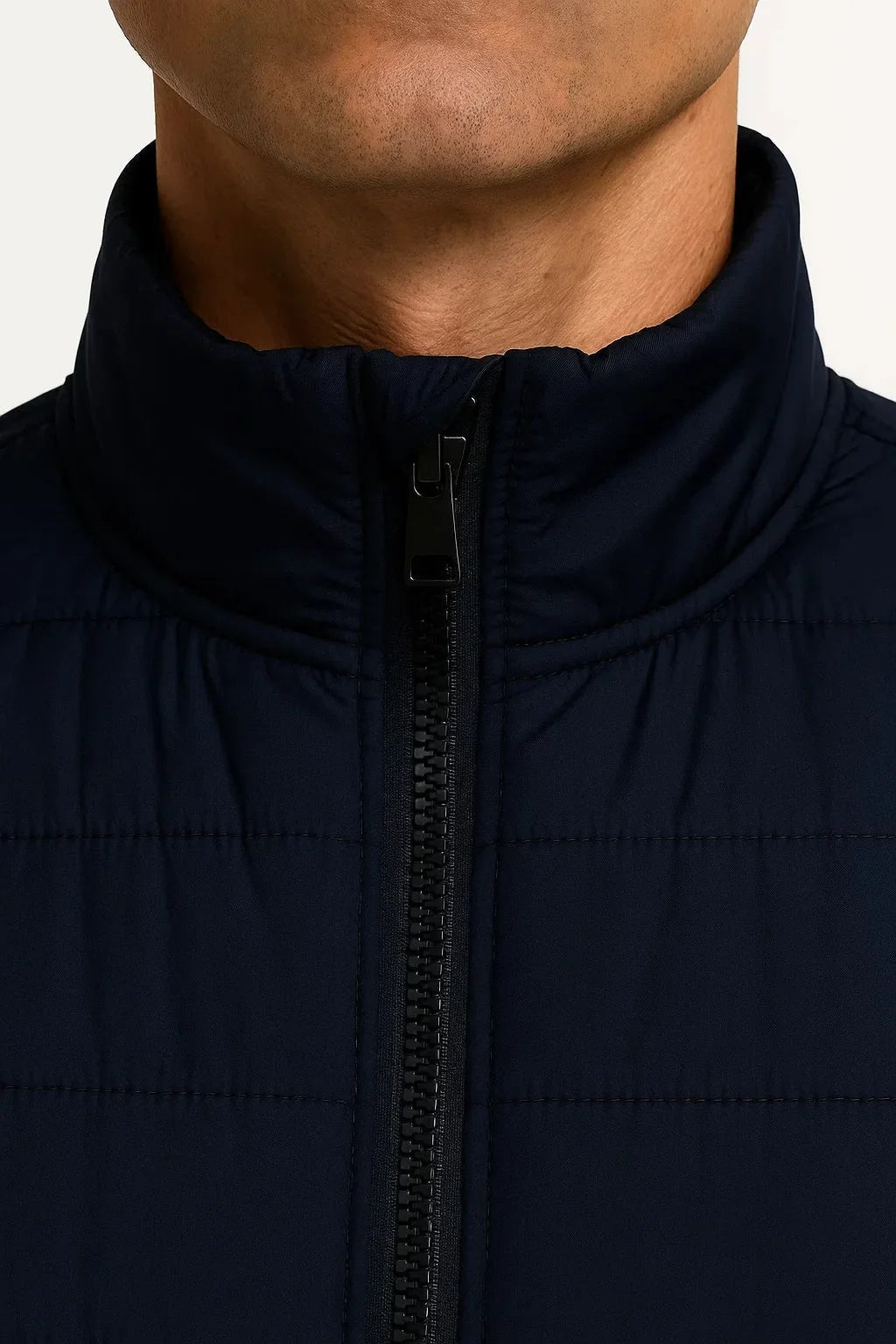 Men's Gilet with Mock Neck